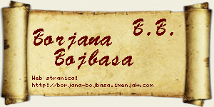 Borjana Bojbaša vizit kartica